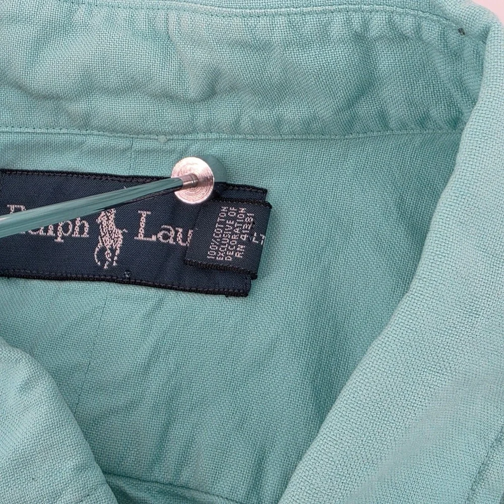 Polo Ralph‎ Lauren Mens XXL Seafoam Green Cotton Button Down Shirt XXL